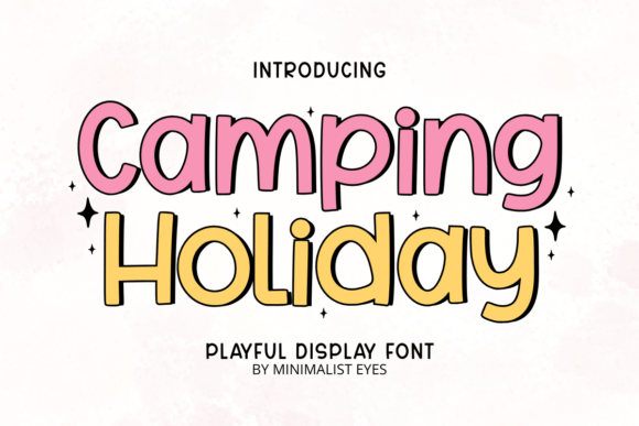Camping Holiday: A Playful Display Font for Editorial Design