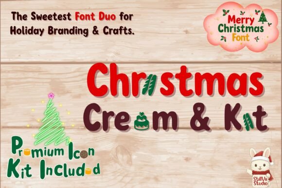 Christmas Cream and Kit: A Festive Display Font for Web Design
