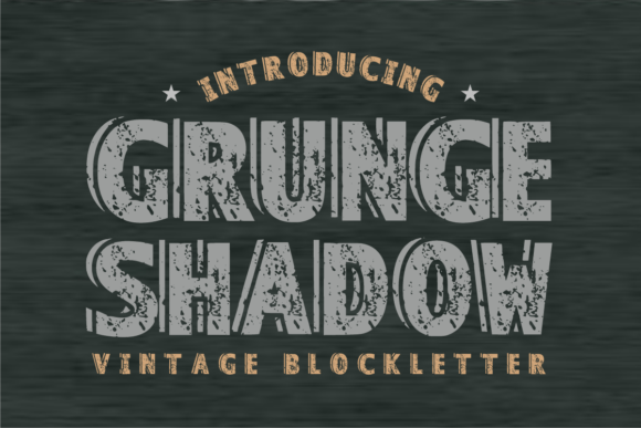 Grunge Shadow: A Rugged Display Font for Bold Branding