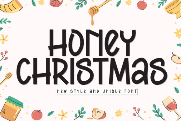 Honey Christmas: A Playful Display Font for Small Business Branding
