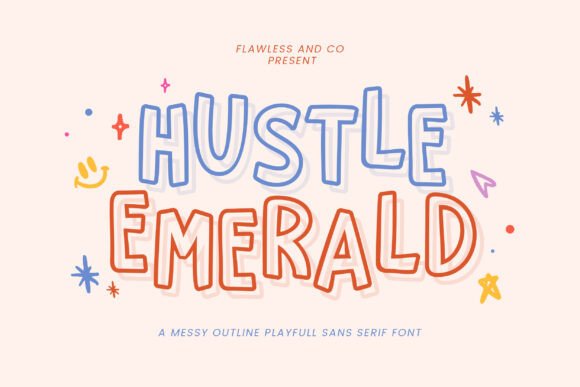 Hustled Emerald: The Playful Display Font for Makers