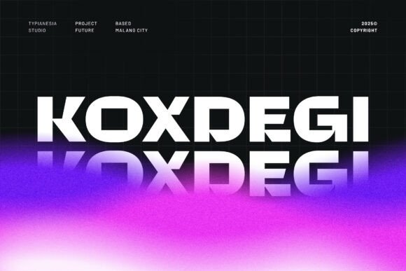 Koxdegi: A Bold Display Font for Futuristic Editorial Design