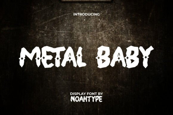 Metal Baby Font for Edgy Display Campaigns