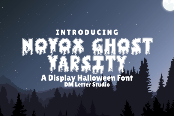 Novox Ghost Varsity: A Spooky Athletic Display Font