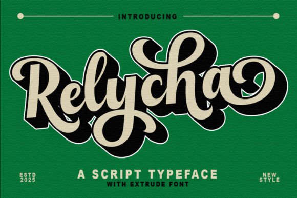 Relycha Typeface: The Bold Script for Handmade Brands