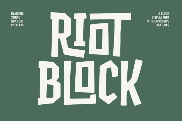Riot Block: Bold Display Font for Makers