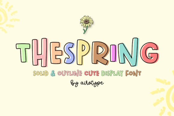 The Spring: A Festive Display Font for Editorial Design