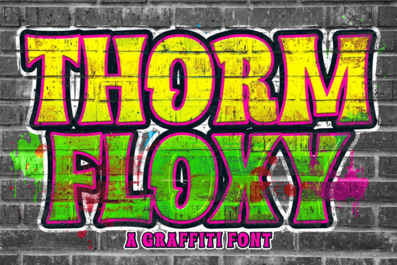 Thorm Floxy: A Vibrant Graffiti Display Font for Editors